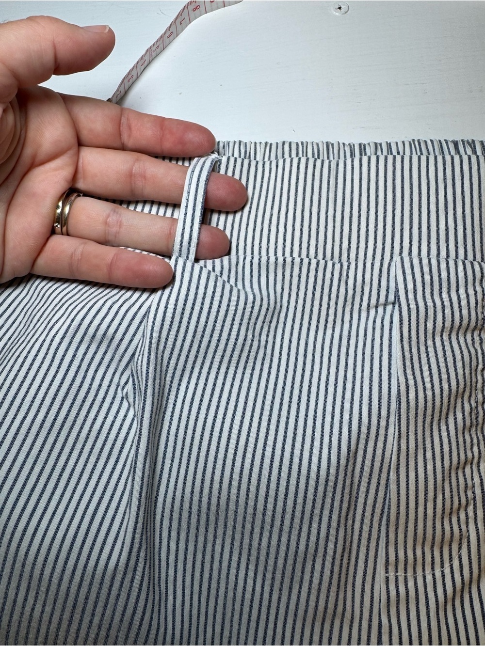 Shinestar Women’s Striped Trousers - Blue & White - Picture 10 of 15